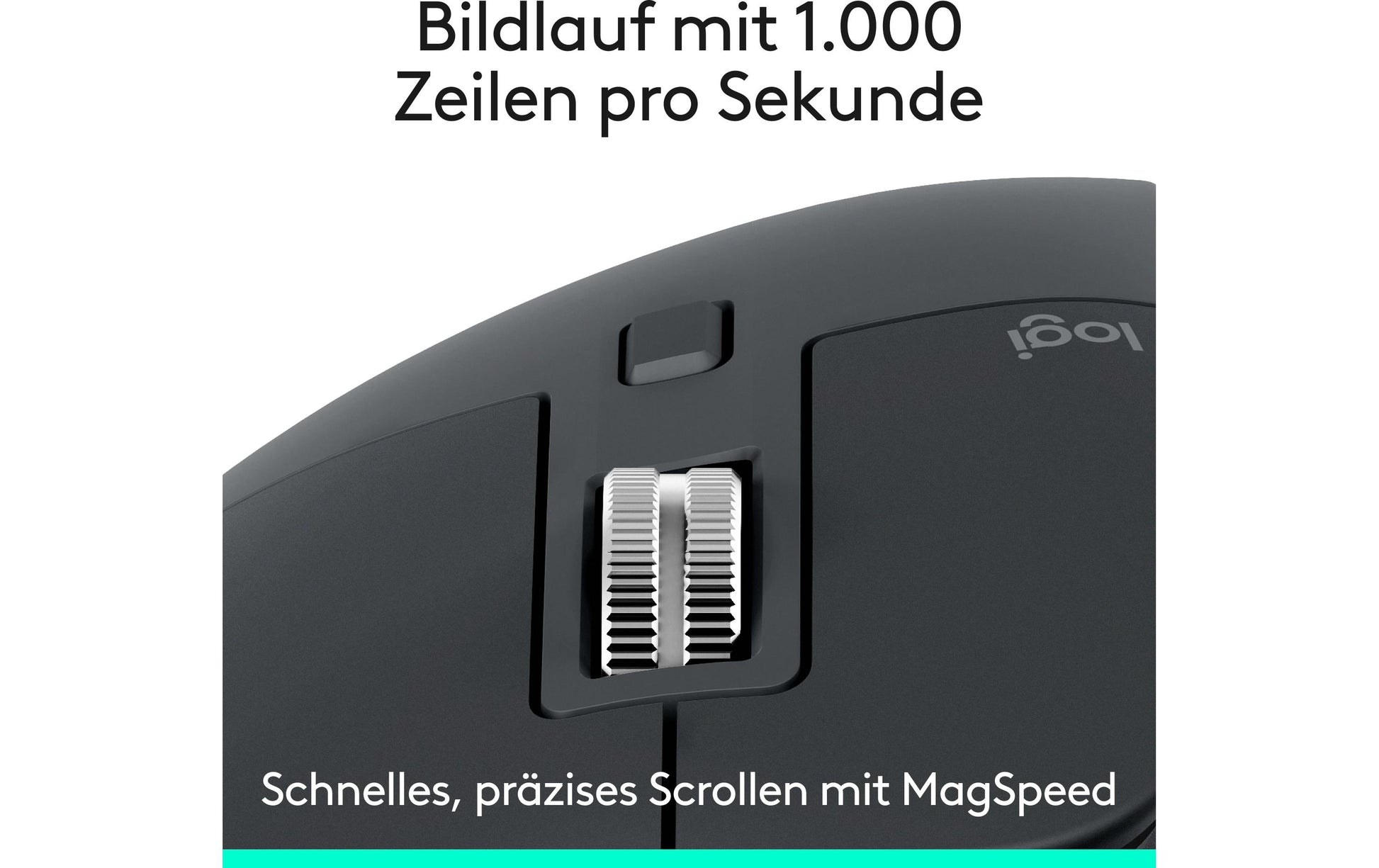 Logitech MX Master 3S – Maus – Kabellos (Bluetooth/2,4 GHz), 8000 DPI, Rechts, Graphit