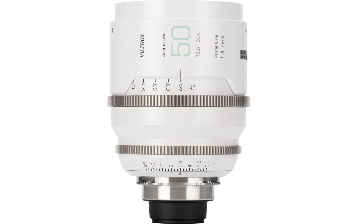 VILTROX 50 mm T2,0 1,33× Anamorphotisches Objektiv – für Sony E-Mount – Vollformat, manuell, Weiss