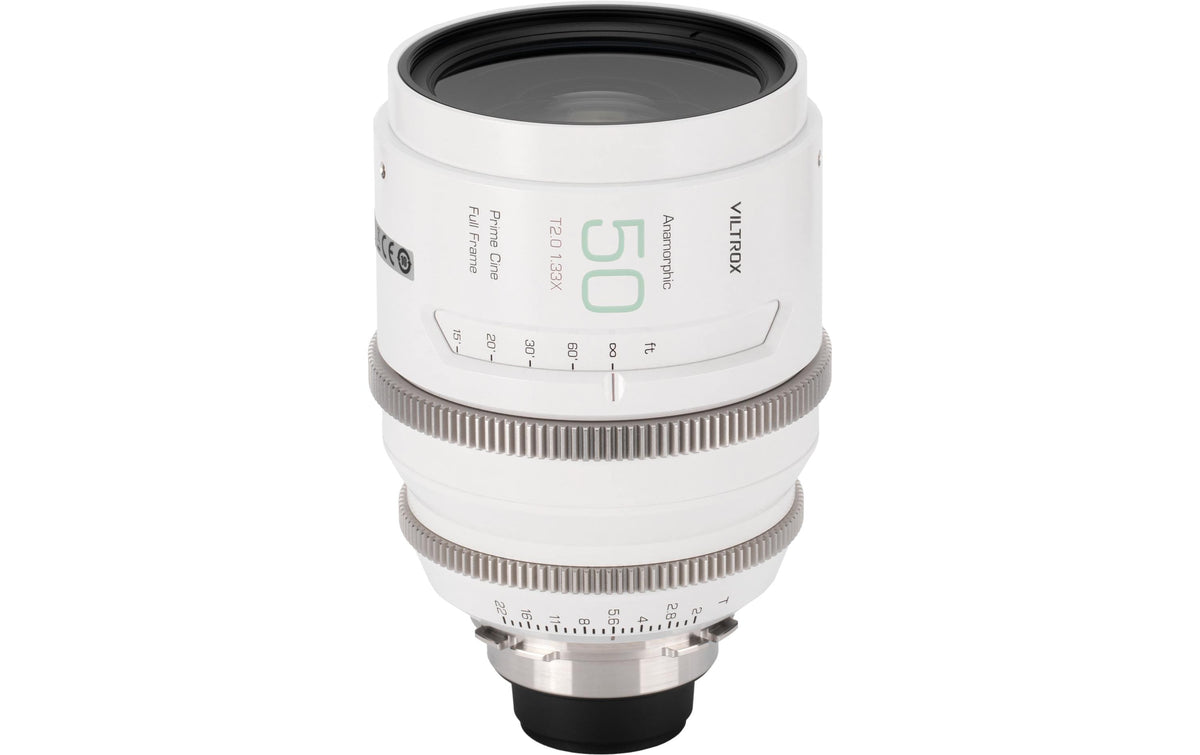 VILTROX 50 mm T2,0 1,33× Anamorphotisches Objektiv – für Sony E-Mount – Vollformat, manuell, Weiss