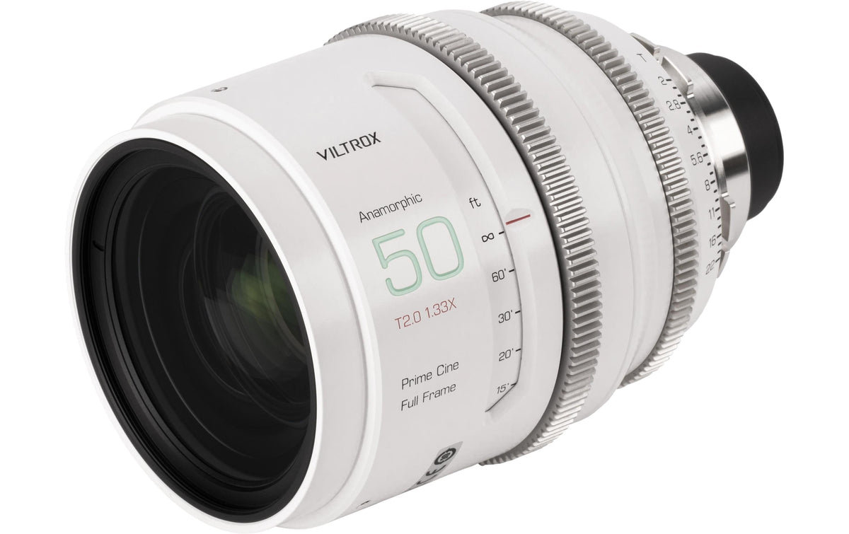 VILTROX 50 mm T2,0 1,33× Anamorphotisches Objektiv – für Sony E-Mount – Vollformat, manuell, Weiss