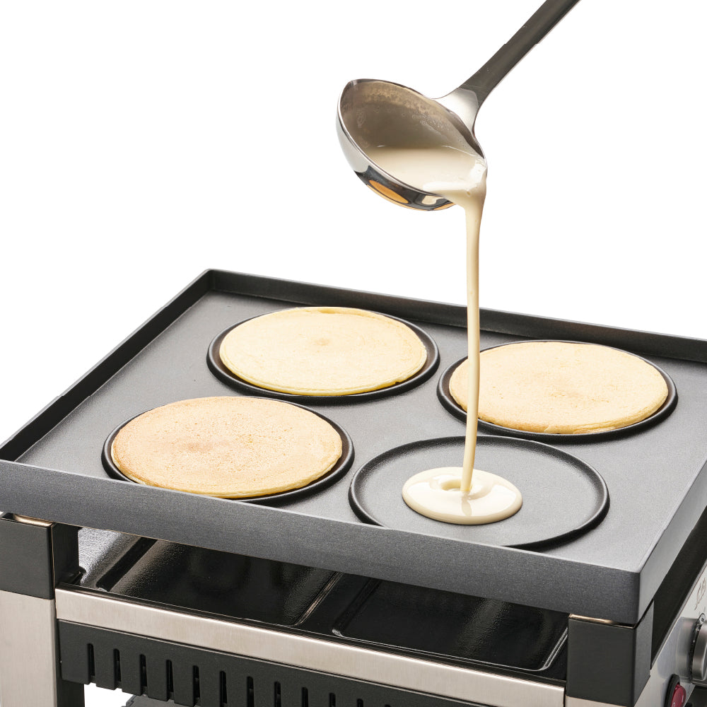 Solis Raclette & Pizza Grill 7910 – 4 Personen, Grillfläche 30 × 24 cm, 1020 W – schwarz/edelstahl