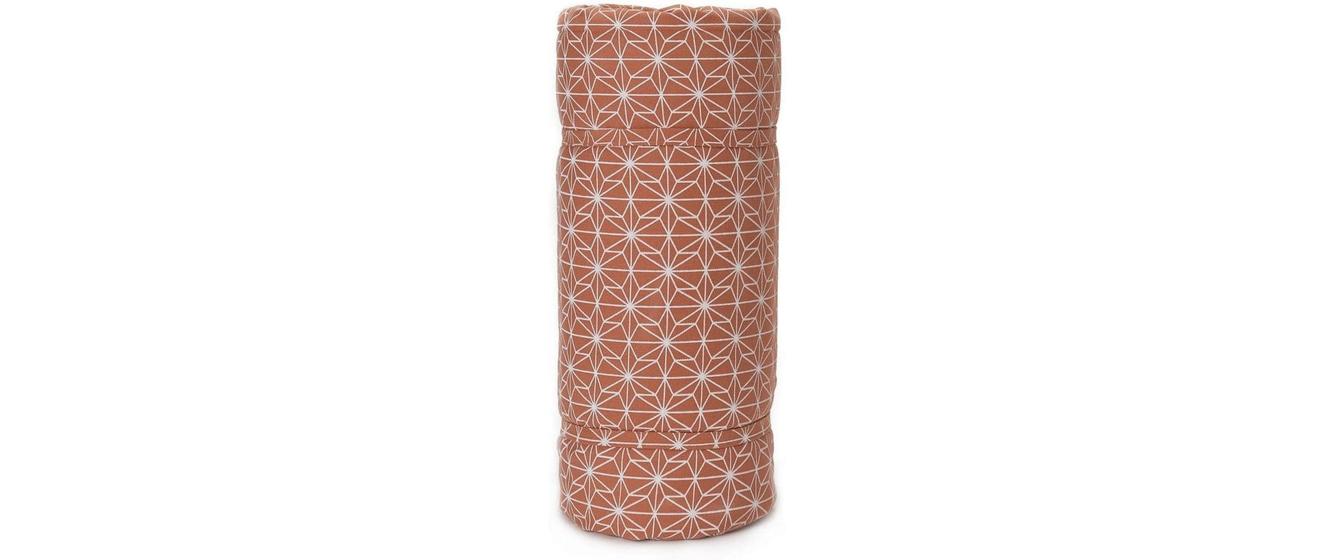 URBANARA Ankisa Wohndecke – Baumwolle, Terrakotta/Weiss/Salbeigrün – 130 × 190 cm