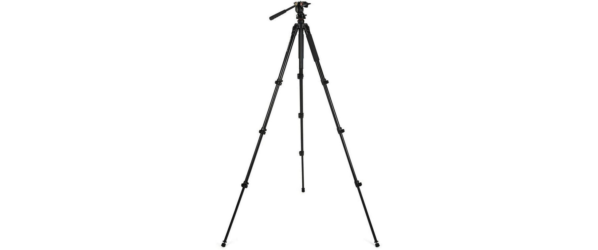 Celestron 82052 Stativ – bis 174,6 cm, Traglast 4 kg, 4 Segmente, eingeklappt 62,8 cm – Schwarz