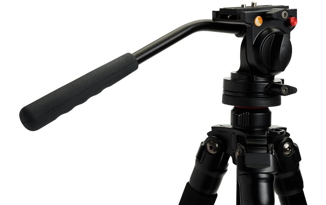 Celestron 82052 Stativ – bis 174,6 cm, Traglast 4 kg, 4 Segmente, eingeklappt 62,8 cm – Schwarz