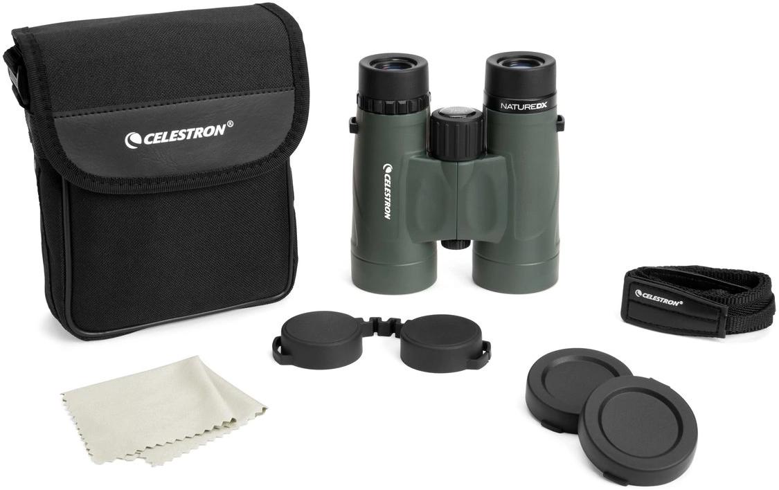 Celestron Nature DX 10×42 Fernglas – 10×, 42 mm Objektiv, BaK-4 Prismen, wasserdicht, grün
