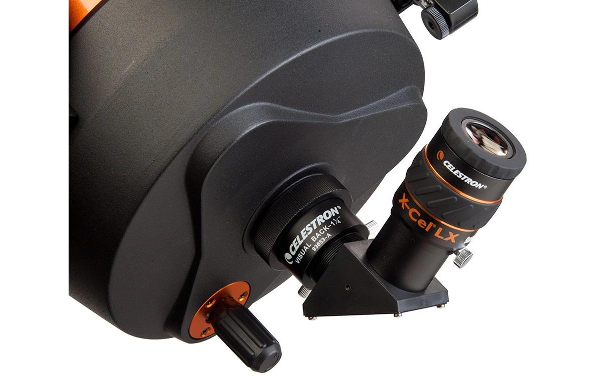Celestron X-CEL LX 9 mm Okular – 60° Sehfeld, Augenabstand 1,6 cm – für Teleskop – Schwarz/Orange