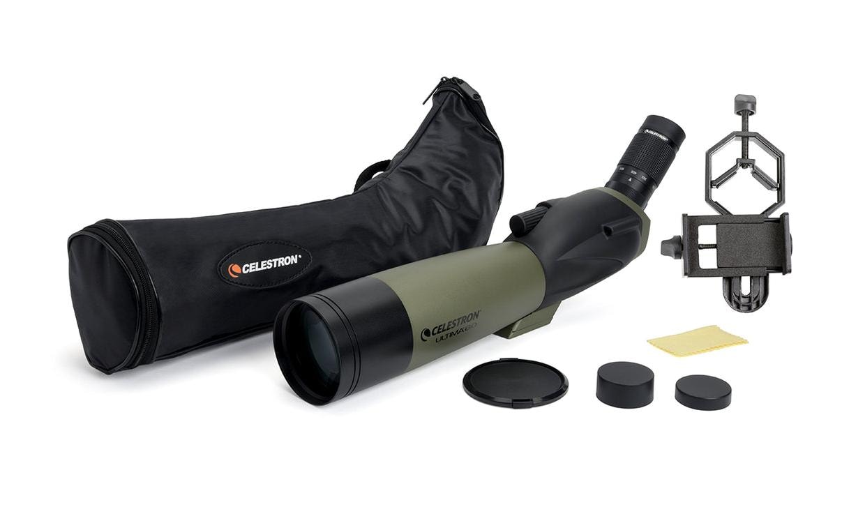 Celestron Ultima 80 A – 20–60×, 80 mm Objektiv, BaK-4, wasserfest, schwarz