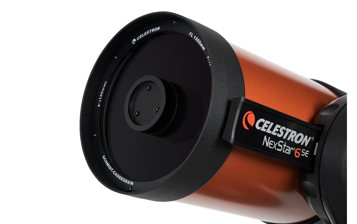 Celestron NexStar 6 SE SCT – Spiegelteleskop, 1500 mm Brennweite, f/10, 354× Vergrösserung, Schwarz, Orange