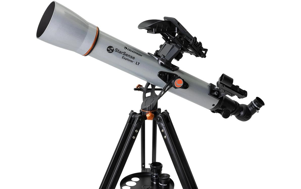 Celestron StarSense Explorer LT 70AZ – Refraktor, 70 mm f/10, 700 mm Brennweite, 165× Vergrösserung, silber