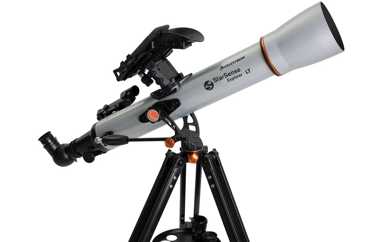 Celestron StarSense Explorer LT 70AZ – Refraktor, 70 mm f/10, 700 mm Brennweite, 165× Vergrösserung, silber