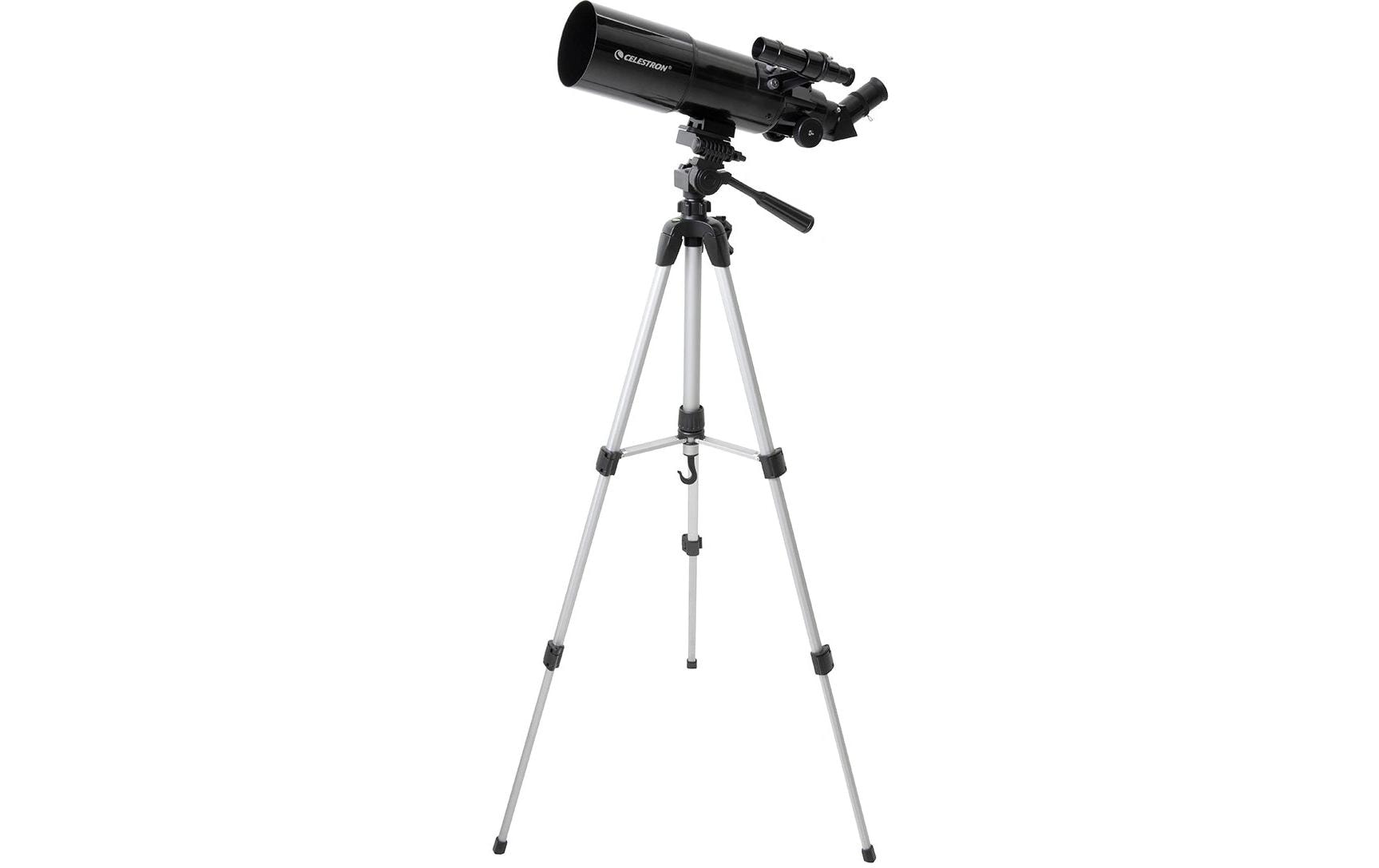 Celestron Travel Scope 80 – Refraktor, 300 mm, 15×, 7,6 cm Rohrdurchmesser, schwarz