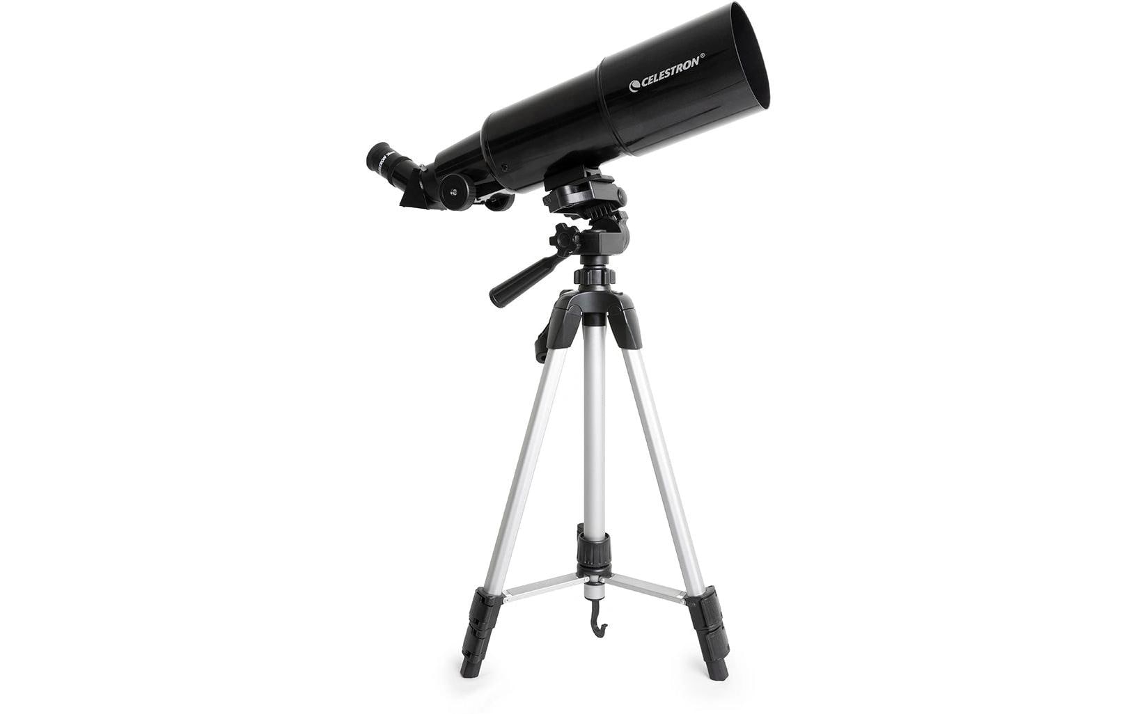 Celestron Travel Scope 80 – Refraktor, 300 mm, 15×, 7,6 cm Rohrdurchmesser, schwarz