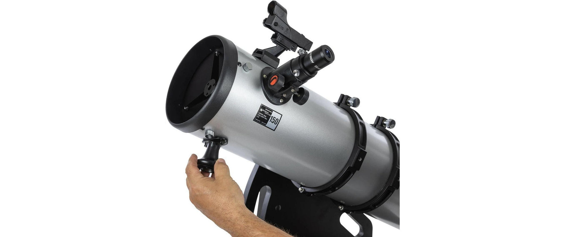 Celestron SSE 150mm Tabletop Dobson – Spiegelteleskop, 150 mm Öffnung, 750 mm Brennweite, f/5, Schwarz/Silber