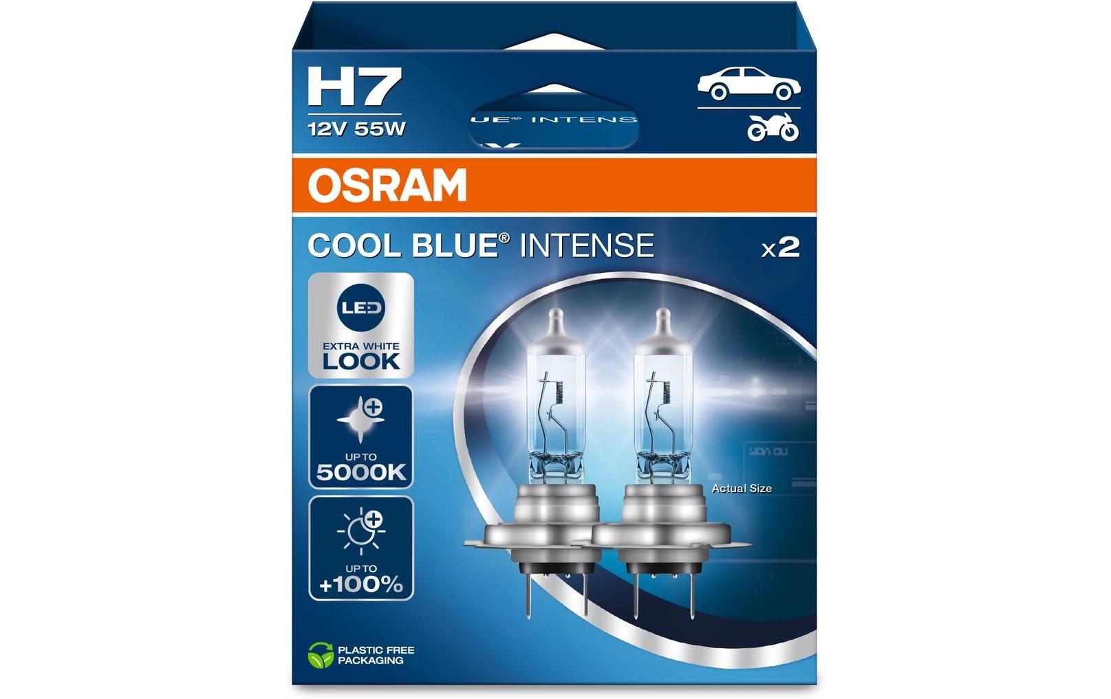 Osram Halogenlampe H7 PX26d – Kaltweiss 5000 K, 1500 lm, 55 W