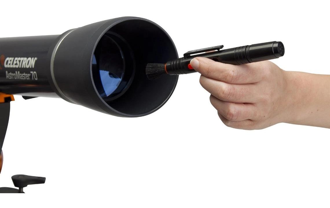Celestron Reinigungsstift – mit Bürste – für Objektive, Glas – Schwarz