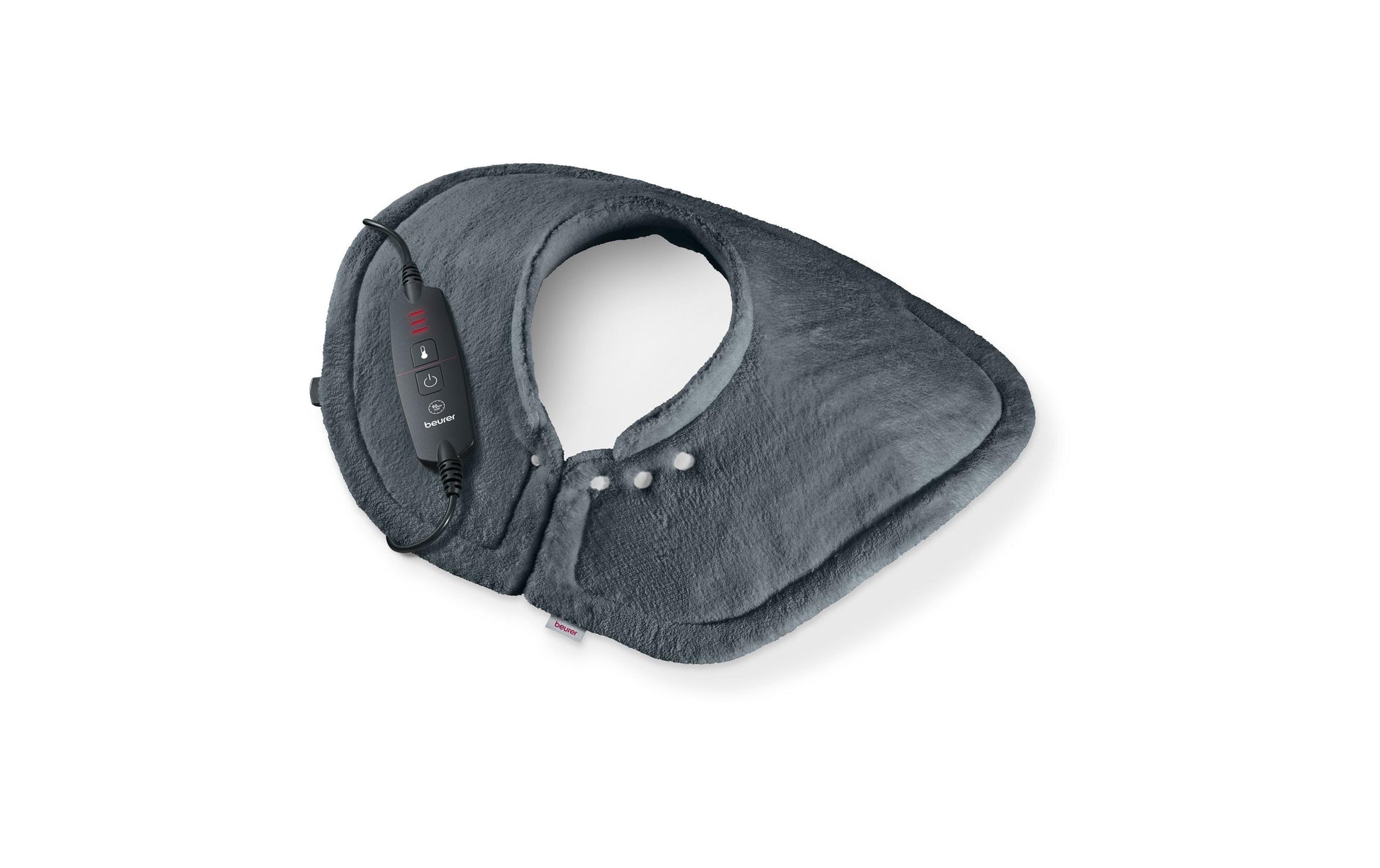 Beurer Schulterheizkissen HK66 – 3 Heizstufen, Netzbetrieb – 2,3 m Kabel – Grau – Polyester