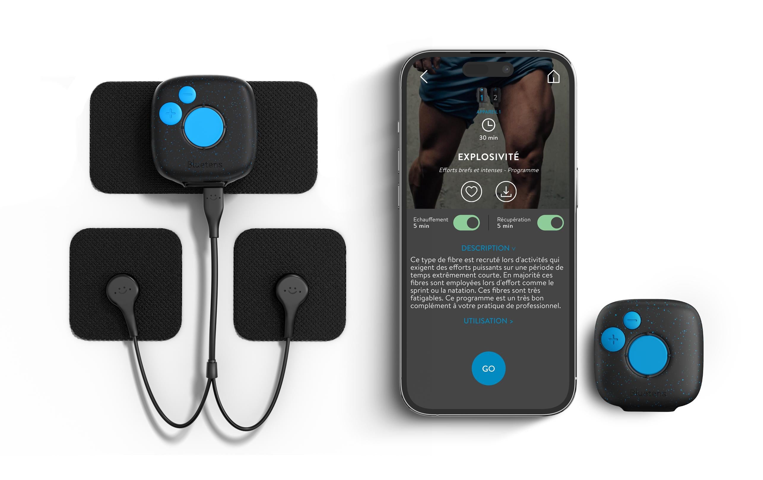 Bluetens Massagegerät (elektrisch) Duo Sport 2 – EMS, schwarz