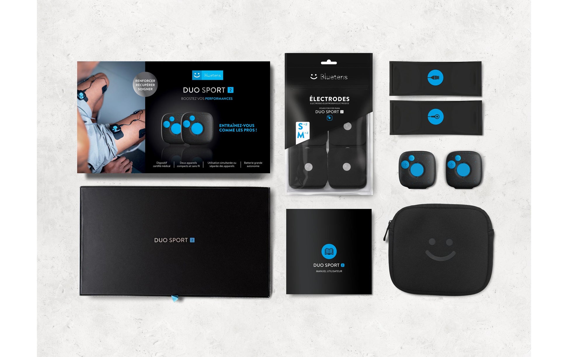 Bluetens Massagegerät (elektrisch) Duo Sport 2 – EMS, schwarz