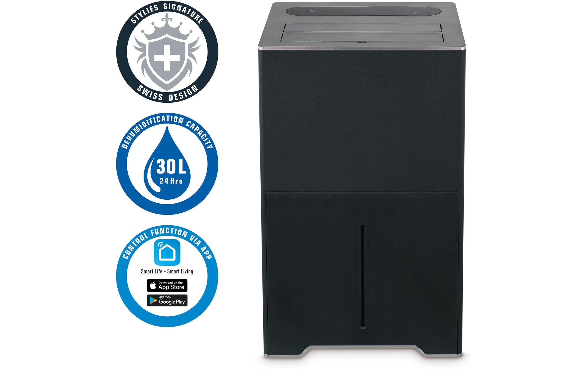 Stylies by koenig Luftentfeuchter Jupiter – 30 L/24 h, bis 135 m², Tank 3,8 l
