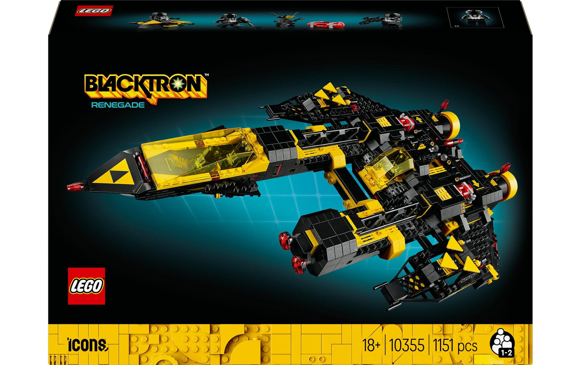 LEGO Icons Blacton Renegade Flugmodell – 1151-teilig – 26,2 × 9,4 × 38,2 cm – ab 18 J.