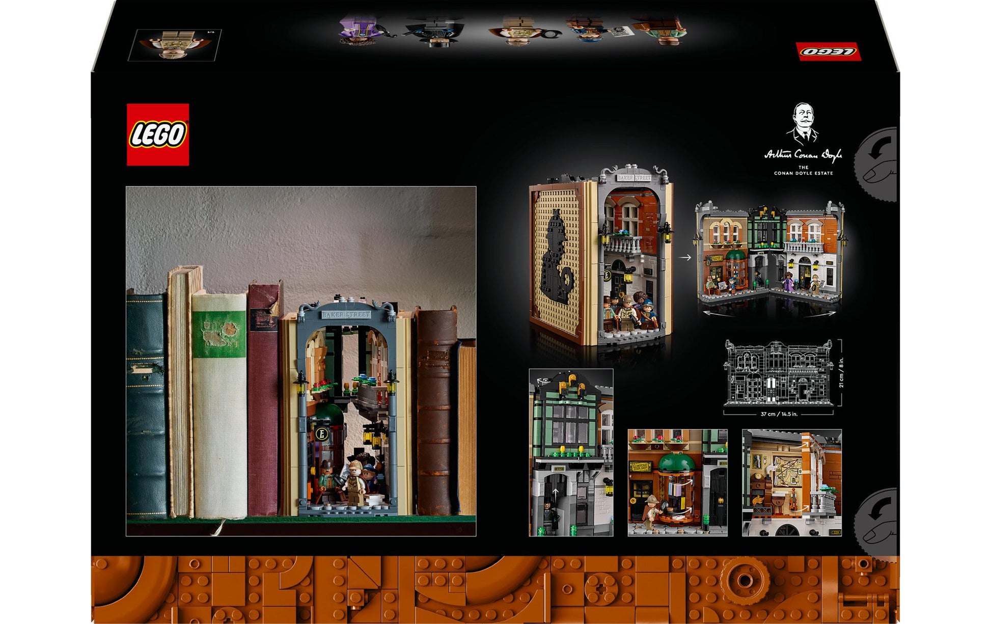 LEGO Icons Sherlock Holmes 3D Puzzle – 1359 Teile – 26,2 × 11,8 × 38,2 cm – ab 18 Jahren