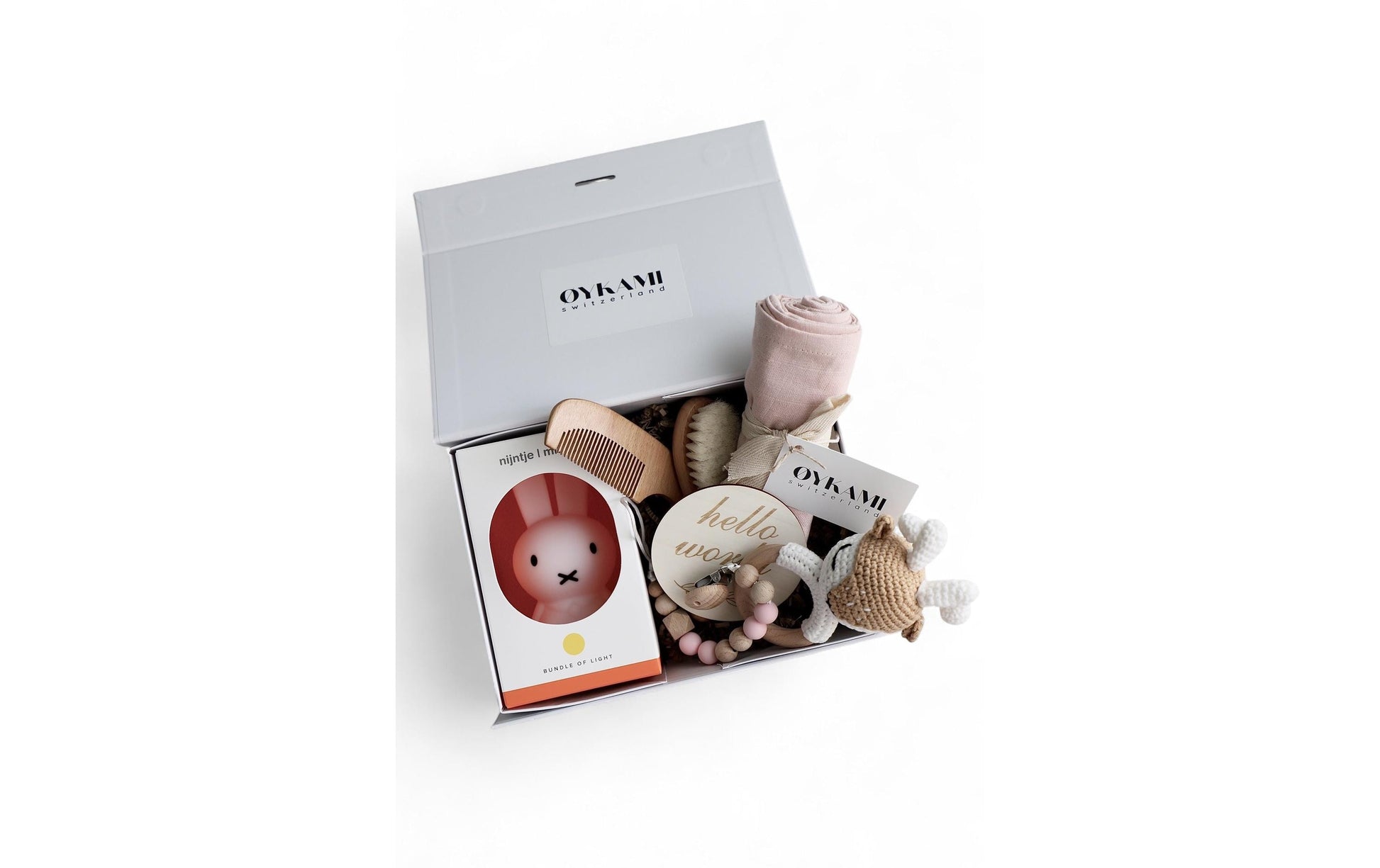 OYKAMI Geschenkbox Casablanca – mehrfarbig – Organische Baumwolle, Holz