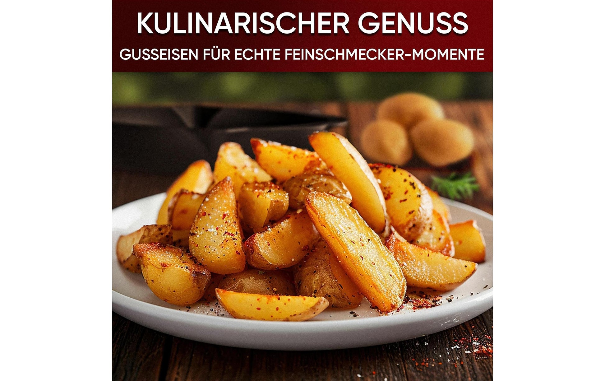 Gusskoenig Fonduepfanne – Ø 13,7 cm, Gusseisen, Schwarz