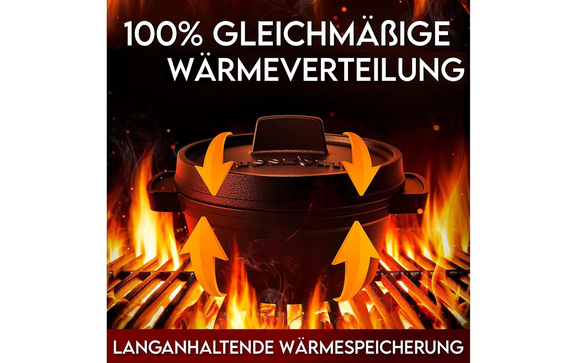 Gusskoenig Kochtopf – 0,3 l, Gusseisen, Schwarz