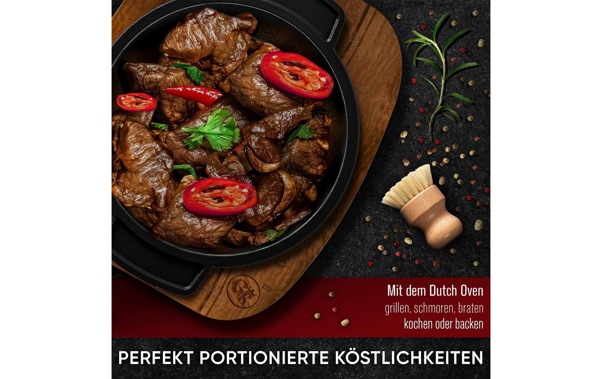 Gusskoenig Kochtopf – 0,3 l, Gusseisen, Schwarz
