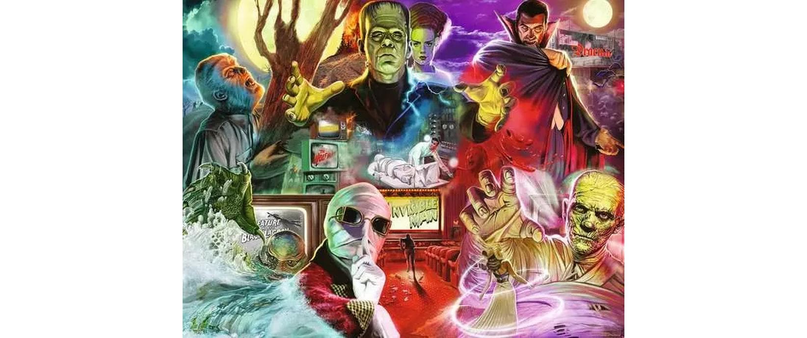 Ravensburger Puzzle Universal Monsters – 2000 Teile – 98 × 75 cm – ab 14 Jahren – Holz – FSC