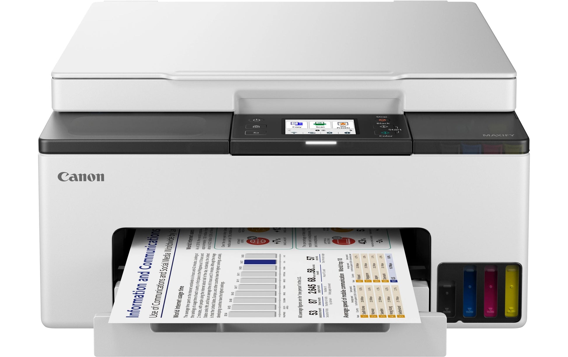 Canon MAXIFY GX1050 – Farbiges Tintenstrahl-MFP A4, 3-in-1 – USB/LAN/WLAN – Duplex – 10 ppm S/W, 15 ppm Farbe