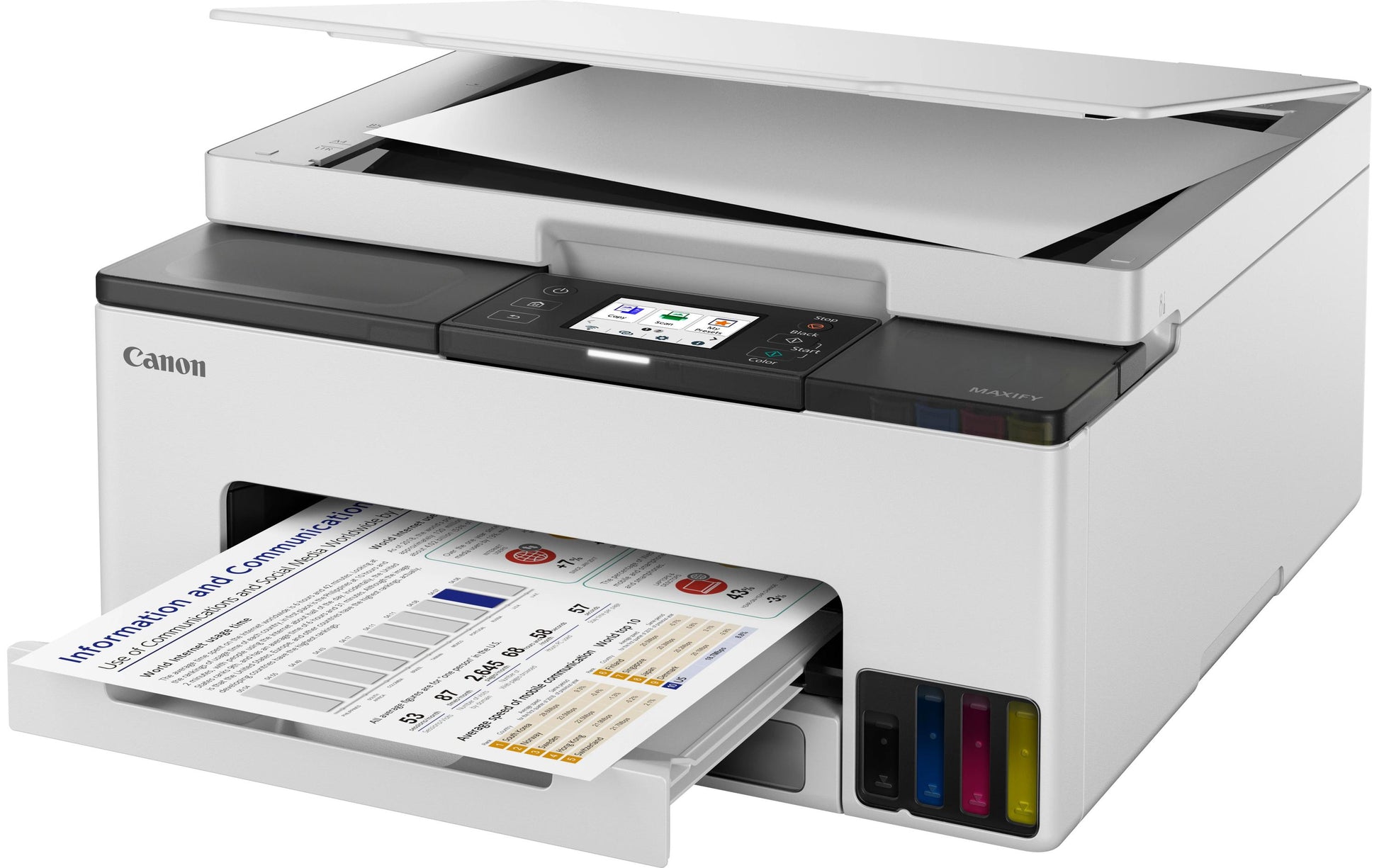 Canon MAXIFY GX1050 – Farbiges Tintenstrahl-MFP A4, 3-in-1 – USB/LAN/WLAN – Duplex – 10 ppm S/W, 15 ppm Farbe