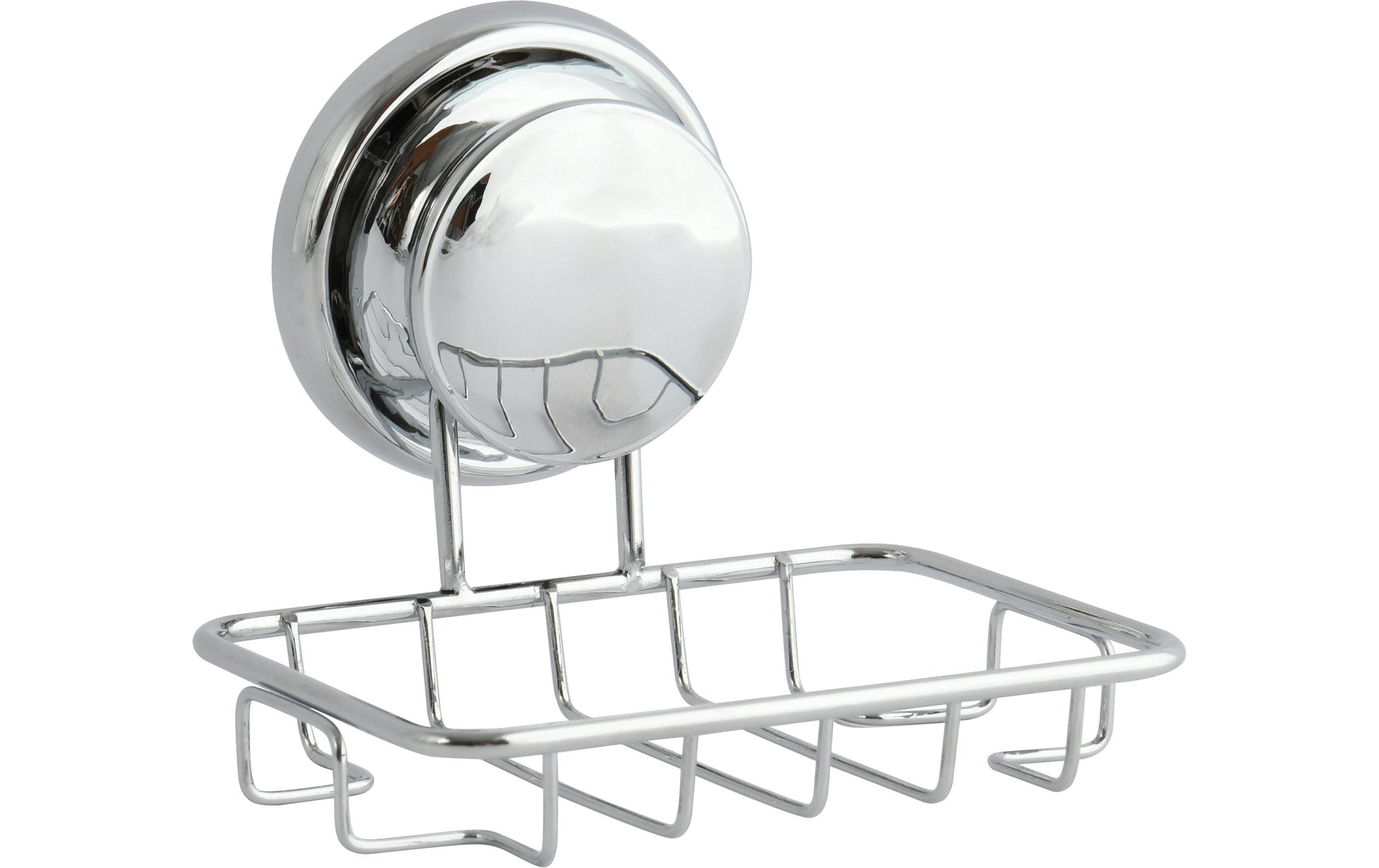 MSV Seifenschale – Metall, mit Saugnapf, Chrom
