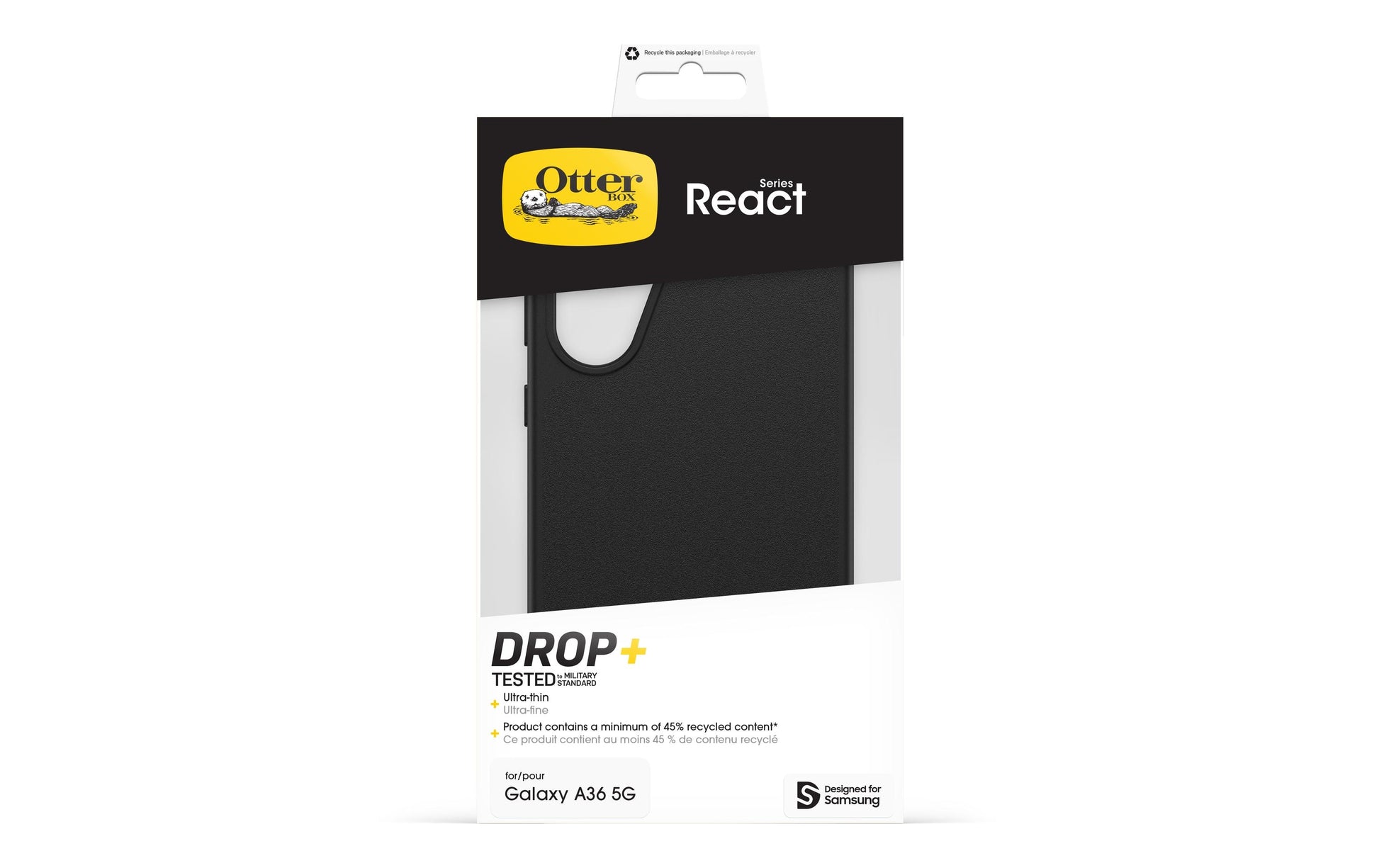 OtterBox Backcover React – für Samsung Galaxy A36 5G – schwarz