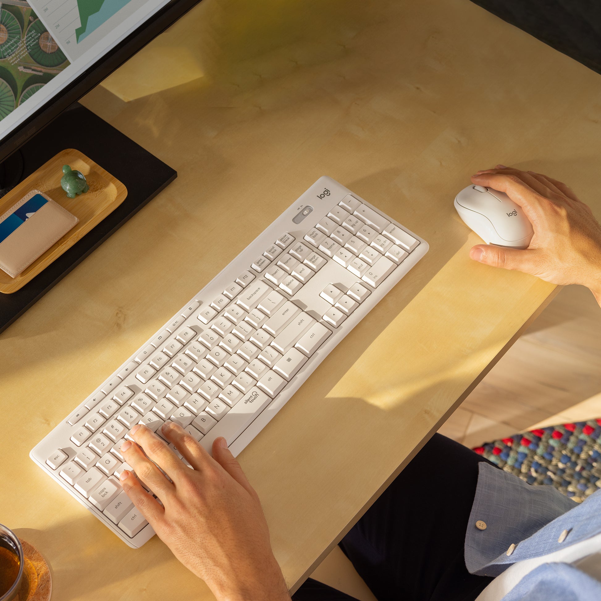 Logitech MK295 Silent – Tastatur, kabellos (2,4 GHz), US-Layout (EN) – für Windows & ChromeOS