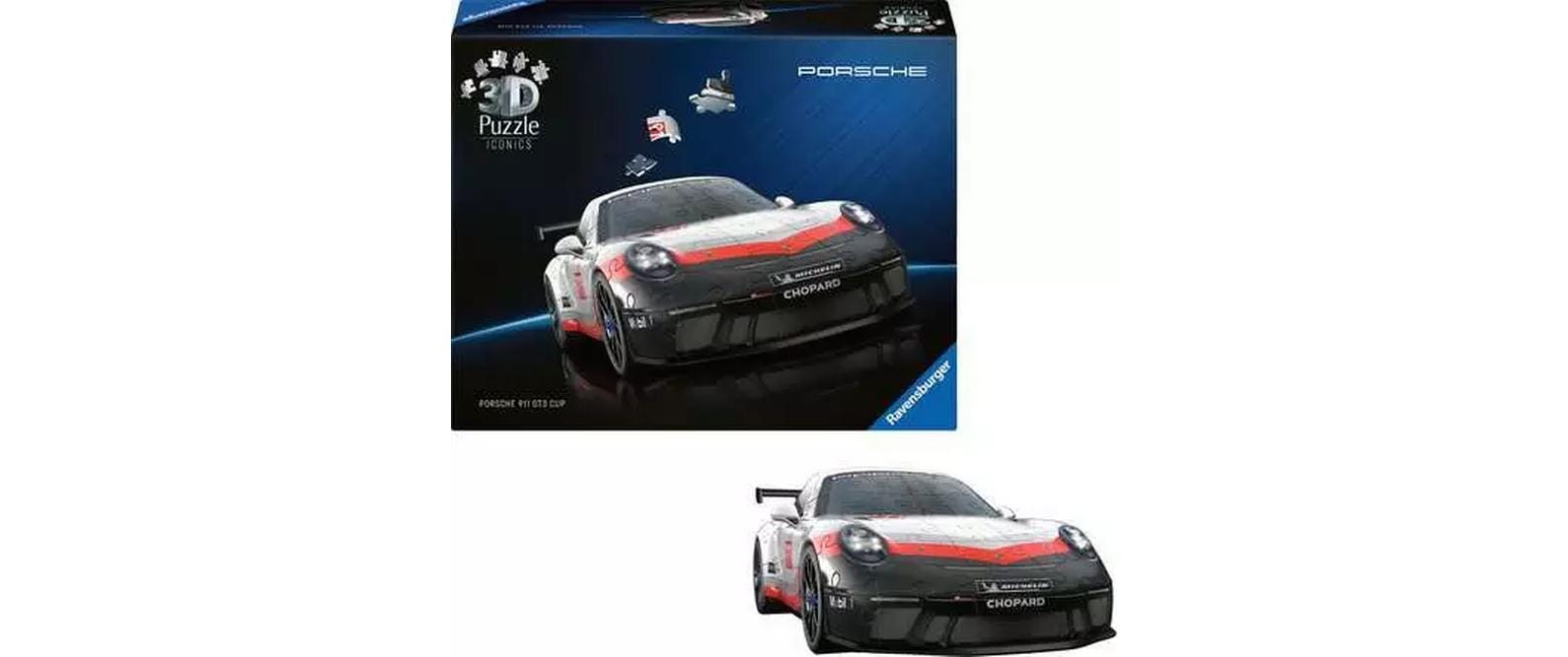 Ravensburger Iconics Porsche 911 GT3 Cup 3D Puzzle – 108 Teile – 25,1×11,1×8 cm – ab 8 Jahren