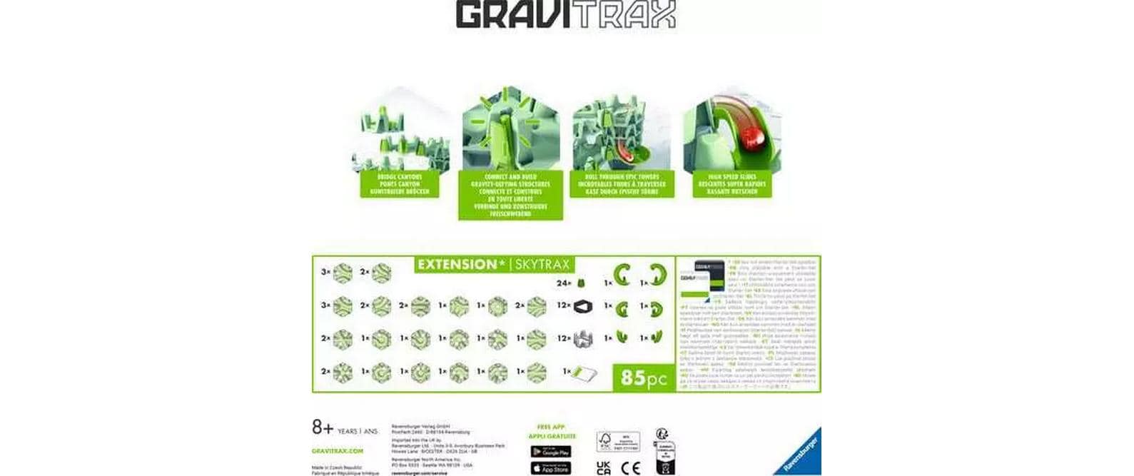 Ravensburger GT Extension Skytrax Kugelbahn – 85-teilig – ab 8 Jahren – Kunststoff – FSC
