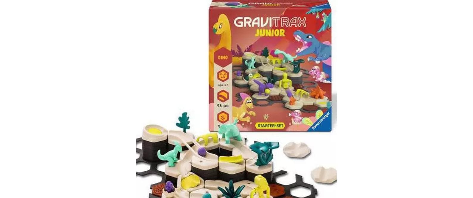 Ravensburger GraviTrax Starter-Set L Spielzeug-Murmelbahn – Dino – 98-teilig – ab 3 Jahren – Kunststoff – FSC