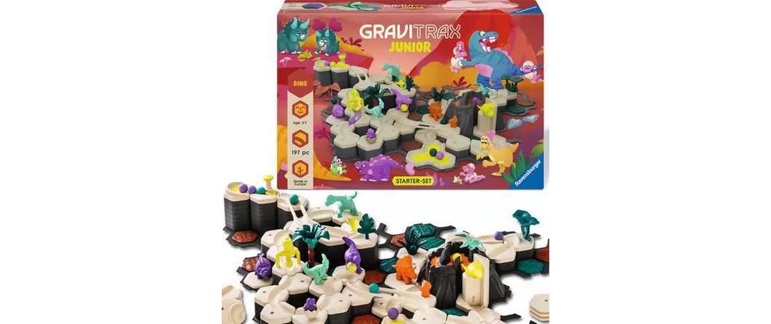 Ravensburger GraviTrax Starter-Set XXL – Murmelbahn – Dino – 197-teilig – ab 3 Jahren – Kunststoff, FSC