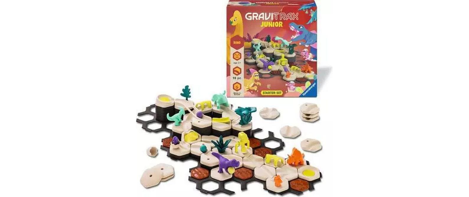 Ravensburger GraviTrax Starter-Set L Spielzeug-Murmelbahn – Dino – 98-teilig – ab 3 Jahren – Kunststoff – FSC