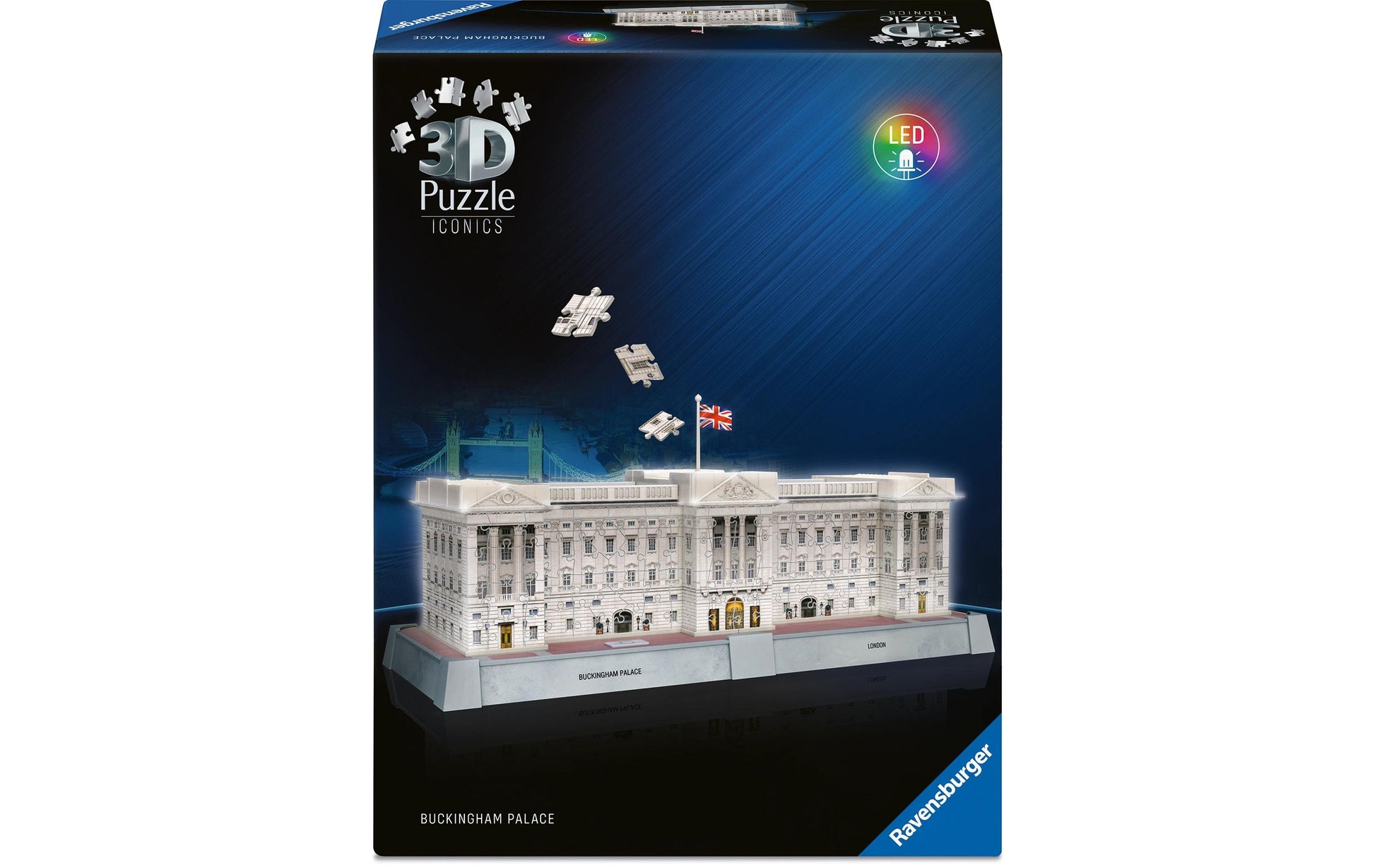 Ravensburger Iconics 3D-Puzzle Buckingham Palace – 216 Teile – 40,9×15,9×18,9 cm – ab 8 Jahren – FSC Mix