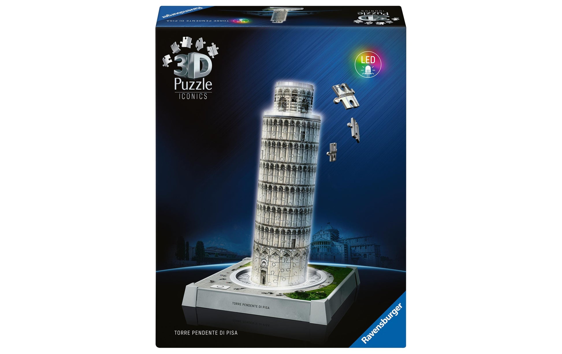 Ravensburger Iconics Schiefer Turm von Pisa 3D-Puzzle – 216 Teile – 20,9 × 33,0 × 20,9 cm – ab 10 Jahren