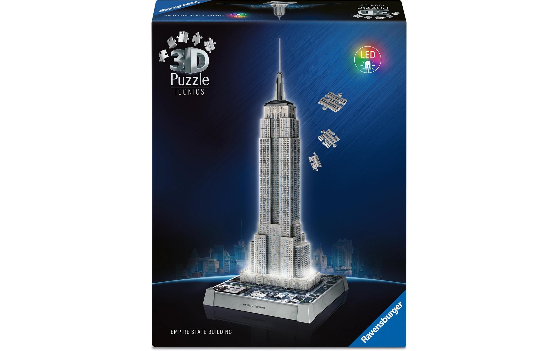 Ravensburger Iconics 3D Puzzle Empire State Building Light – 216 Teile – 20,9 × 48,5 × 20,9 cm – ab 10 J.