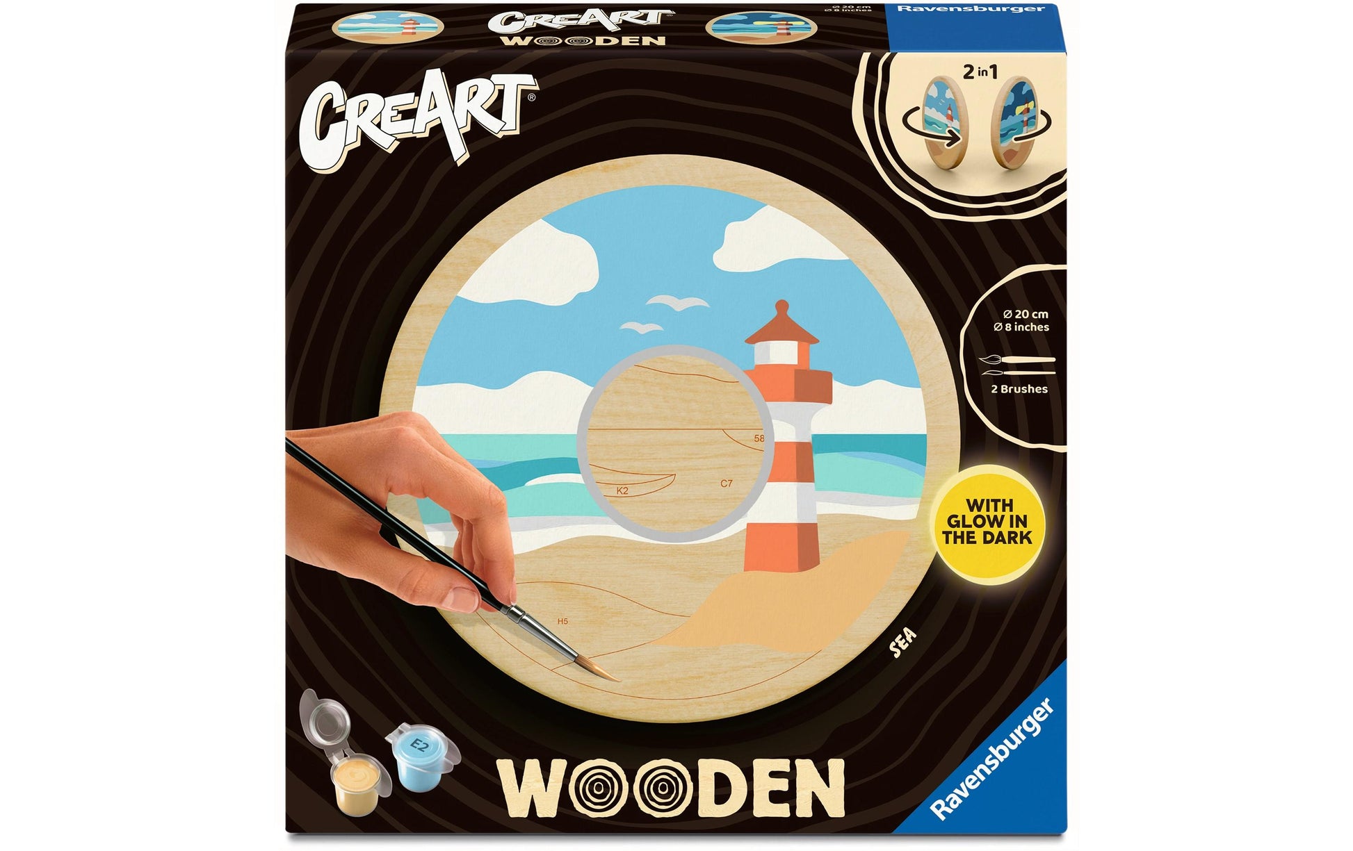 Ravensburger CreArt – Malen-nach-Zahlen-Set – Meer – 20 × 20 cm – ab 12 Jahren