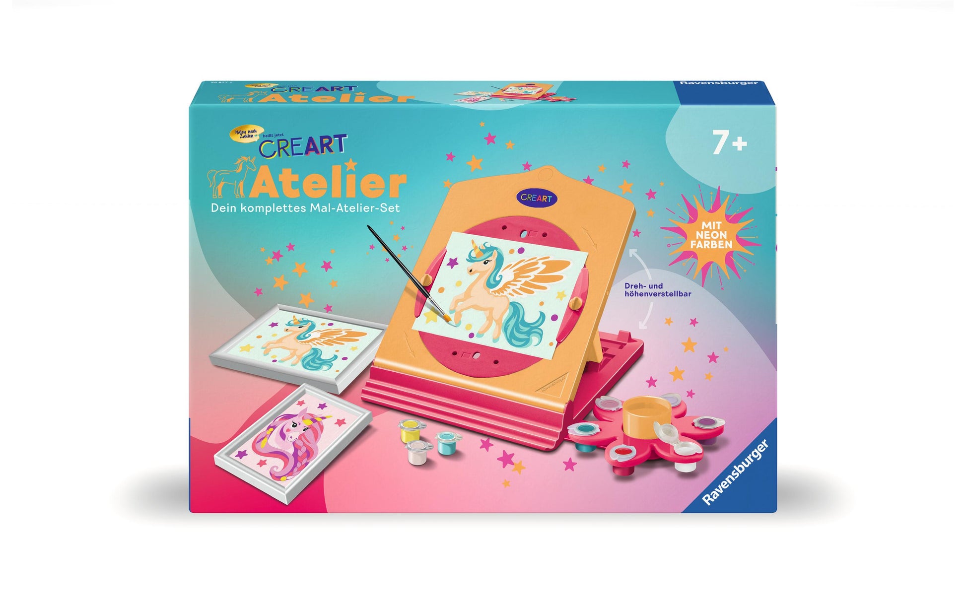 Ravensburger CreArt Neon Atelier – Bastelset – Einhorn – 40 × 34 × 24 cm – ab 7 Jahren
