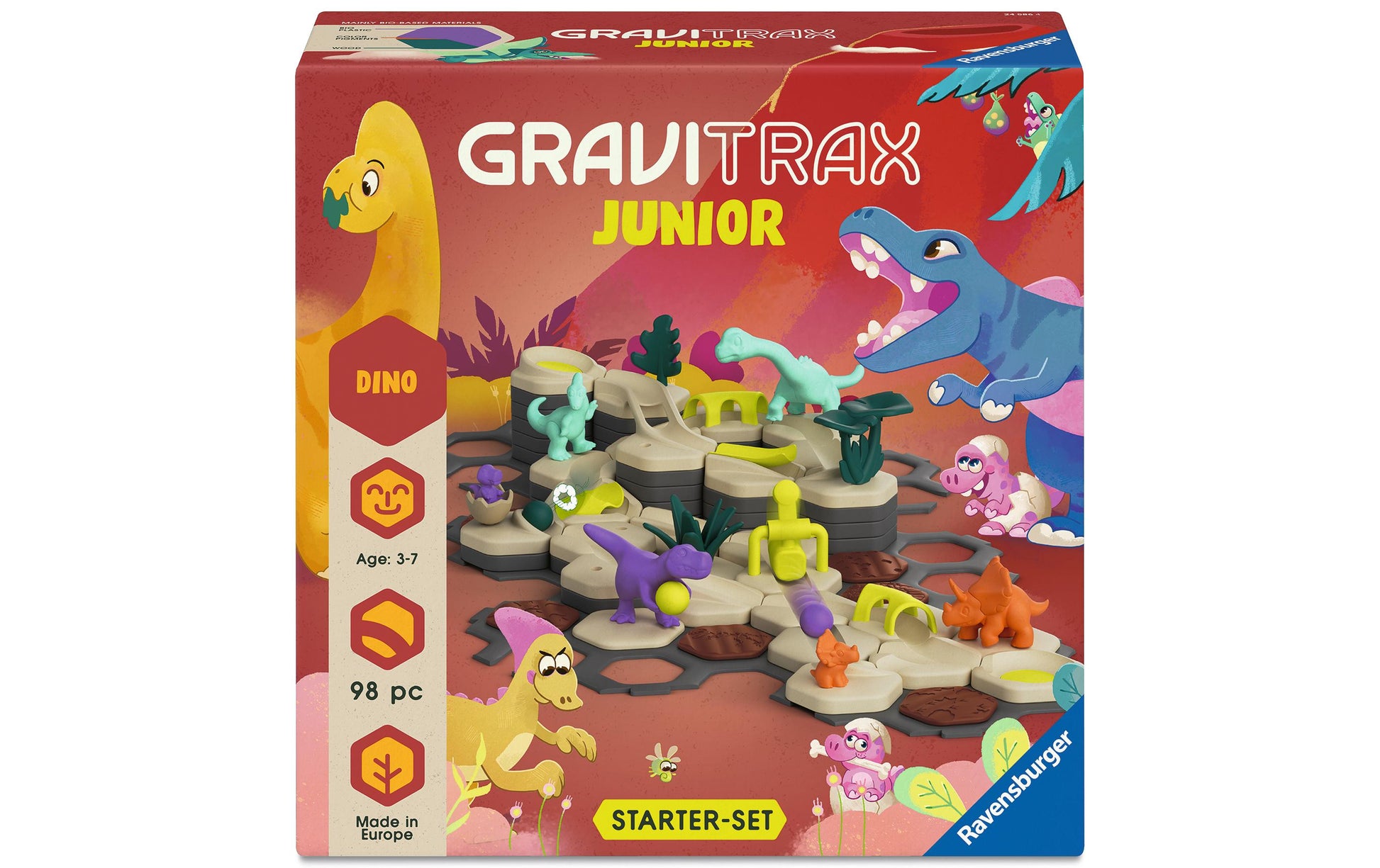 Ravensburger GraviTrax Starter-Set L Spielzeug-Murmelbahn – Dino – 98-teilig – ab 3 Jahren – Kunststoff – FSC
