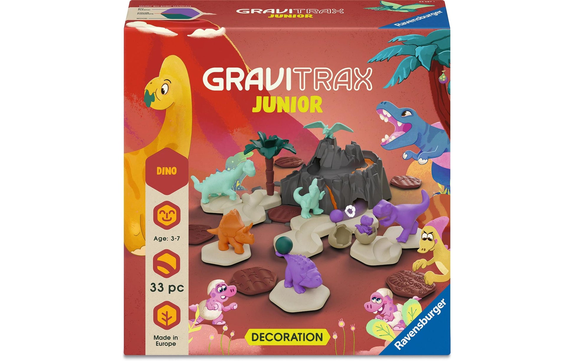 Ravensburger Dino Erweiterung – für GraviTrax – 33-teilig – ab 3 Jahren – Kunststoff – FSC