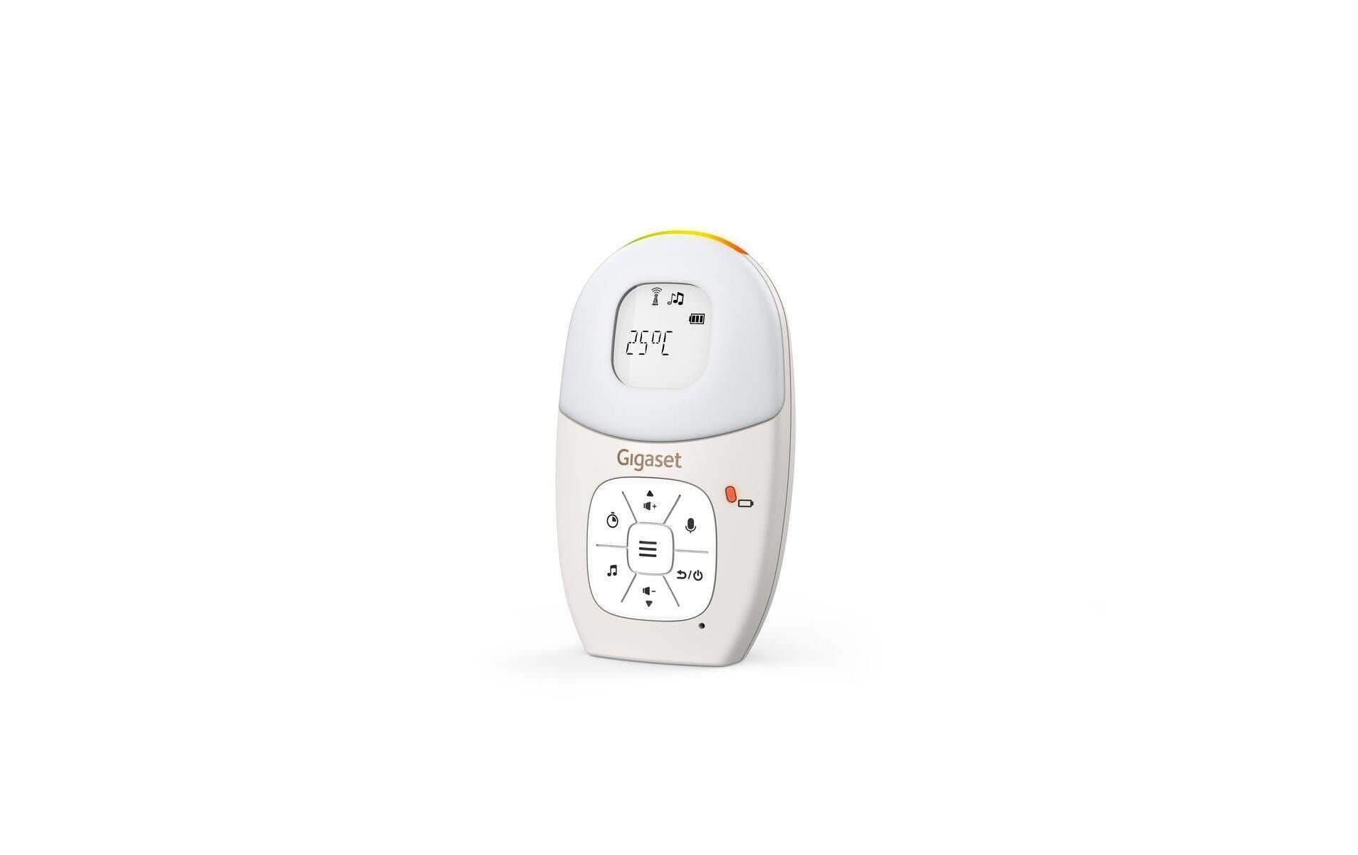 Gigaset Baby 100 Audio – DECT Audio-Babyphone, Reichweite bis 300 m, Batteriebetrieb, 4× NiMH, Grau