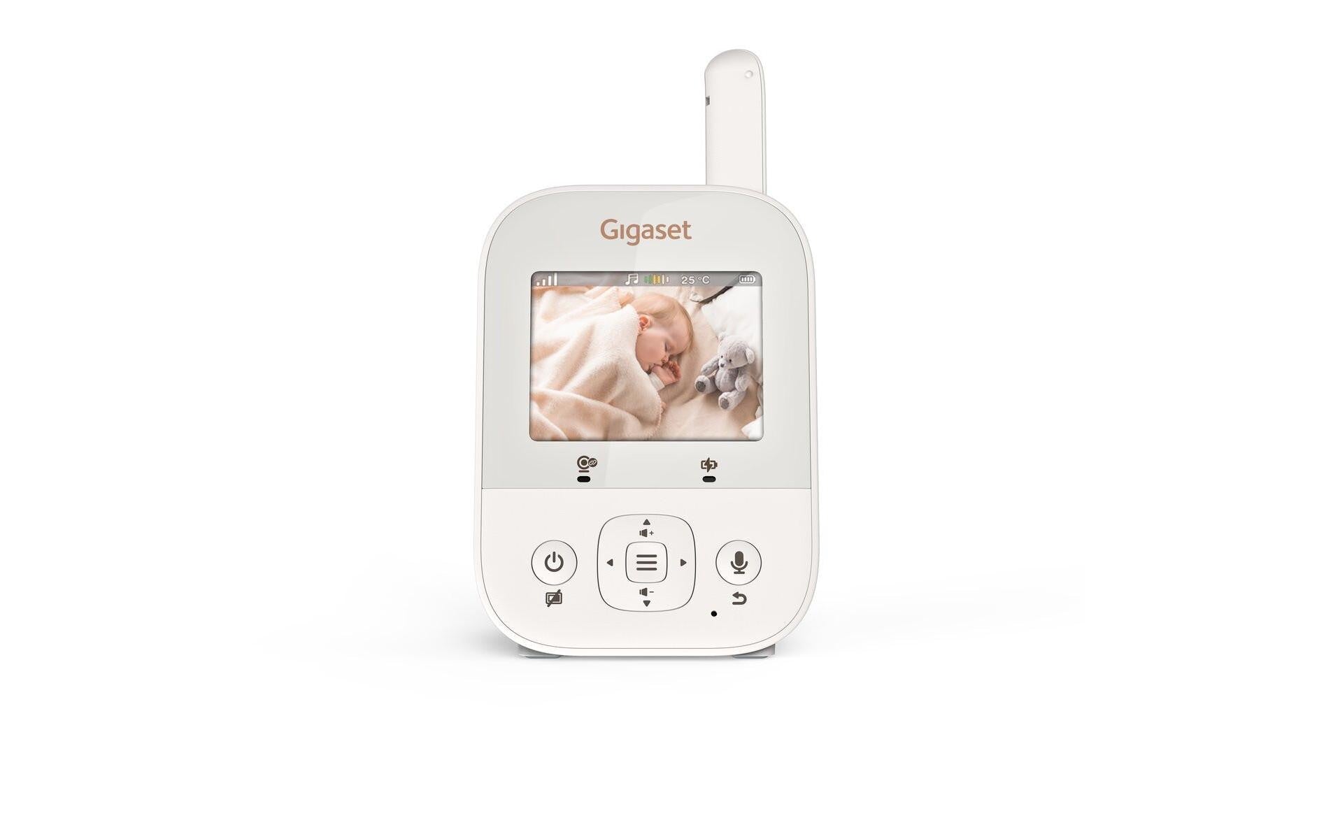 Gigaset Baby 300 Video – Babyphone, Video, FHSS, Akkubetrieb, Reichweite bis 300 m, Creme/Weiss