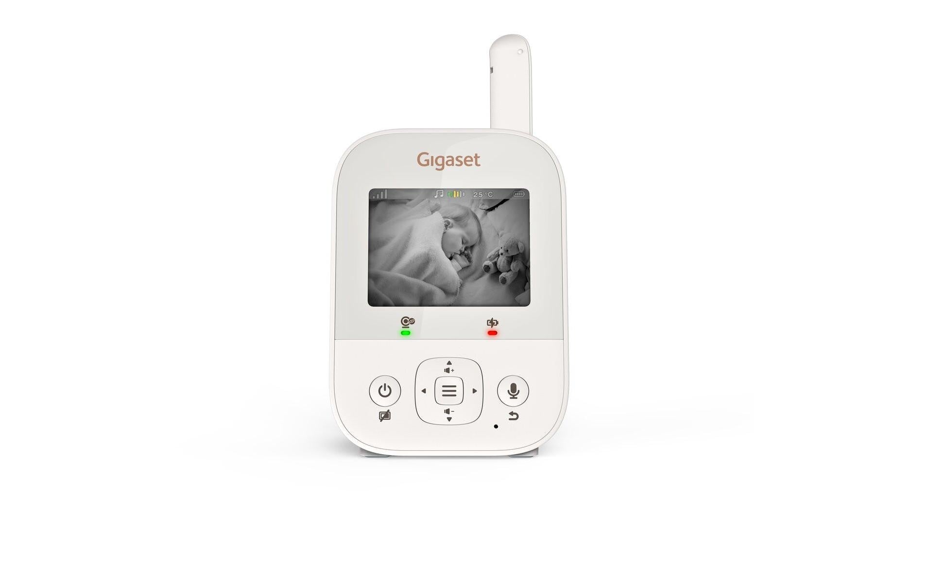Gigaset Baby 300 Video – Babyphone, Video, FHSS, Akkubetrieb, Reichweite bis 300 m, Creme/Weiss